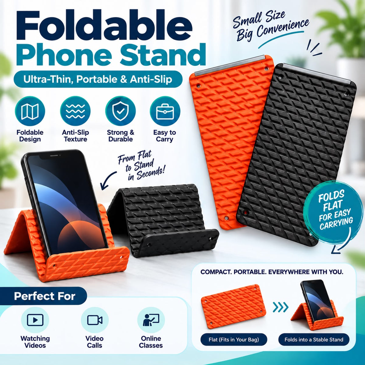 Soft Silicone Multi-Angle Stand for Phones, IPads and other devices