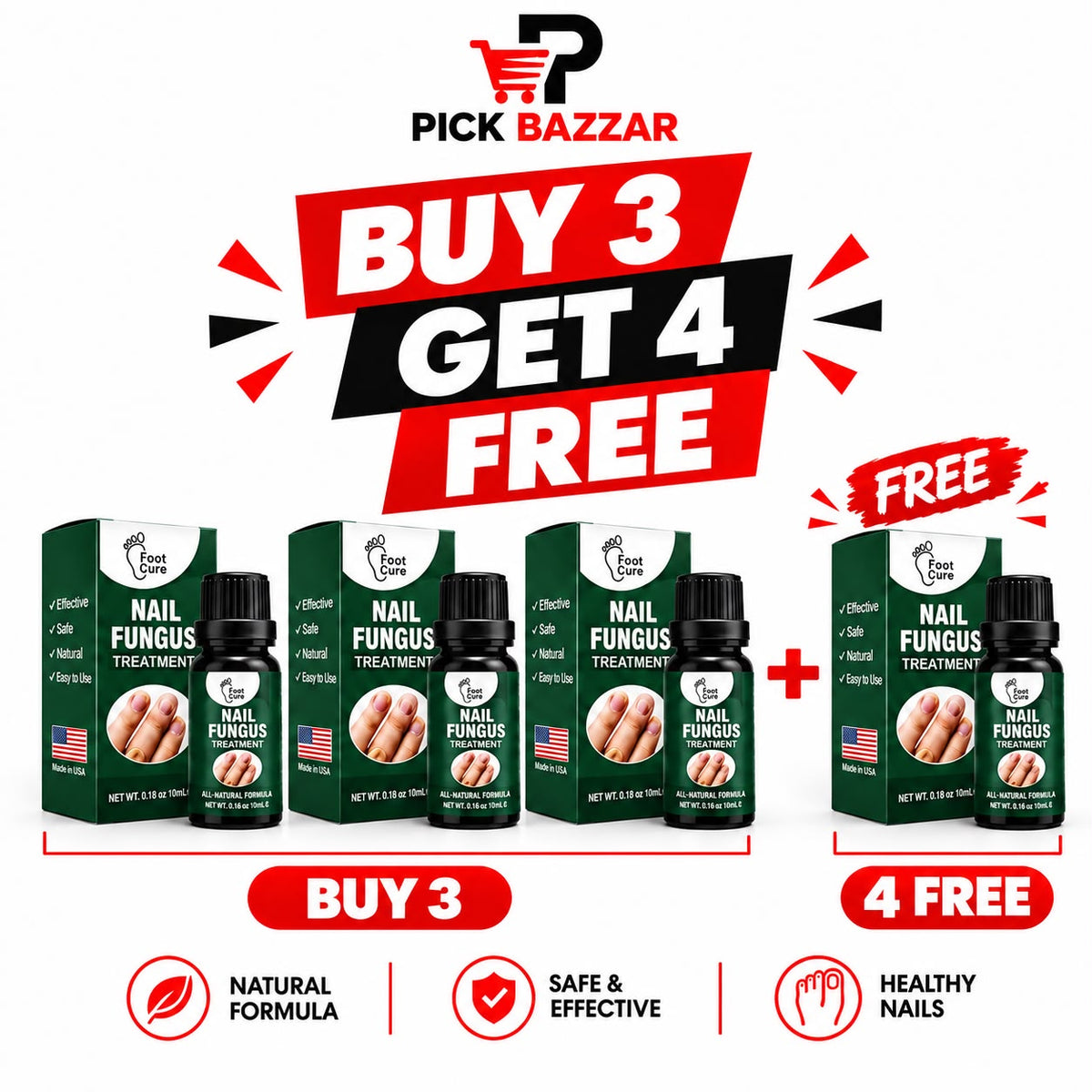 Nail Fungus Solution – 10ml [BUY 1 GET 2 FREE]