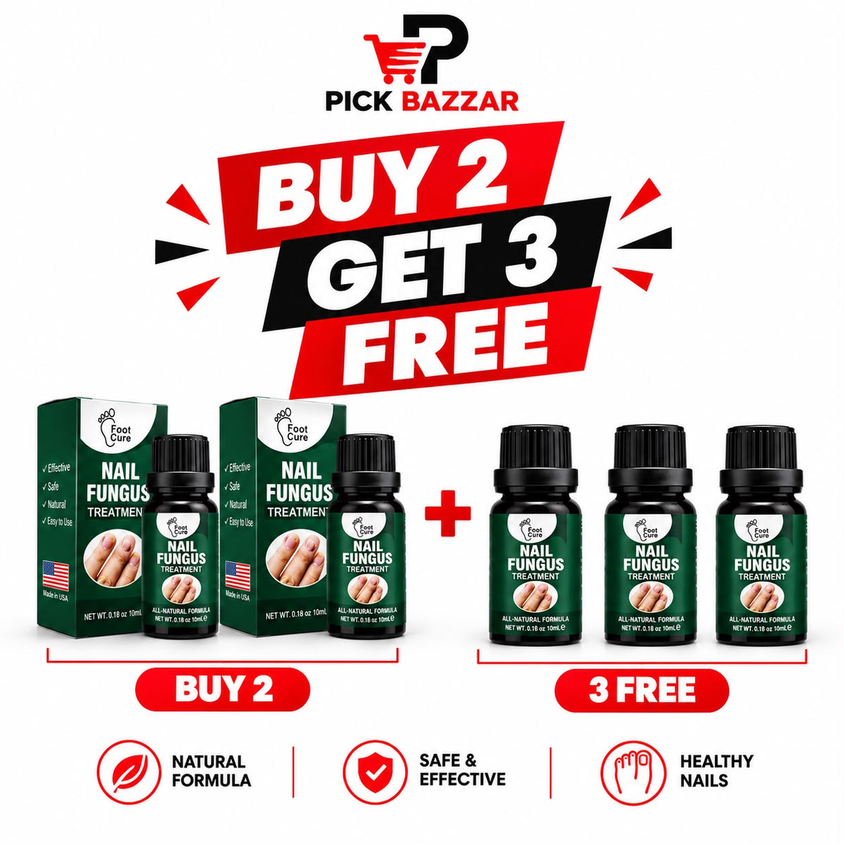 Nail Fungus Solution – 10ml [BUY 1 GET 2 FREE]