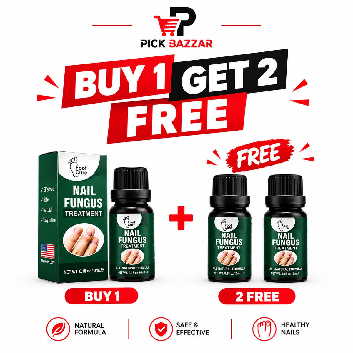 Nail Fungus Solution – 10ml [BUY 1 GET 2 FREE]