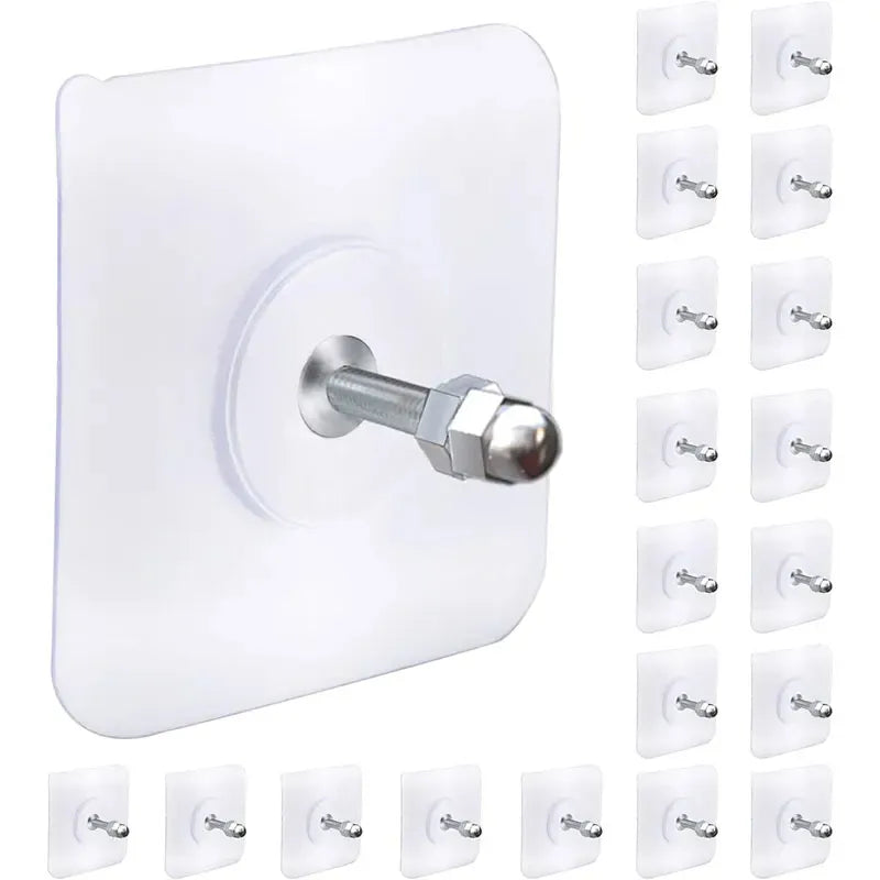 Transparent Self-Adhesive Wall Hooks – Heavy Duty