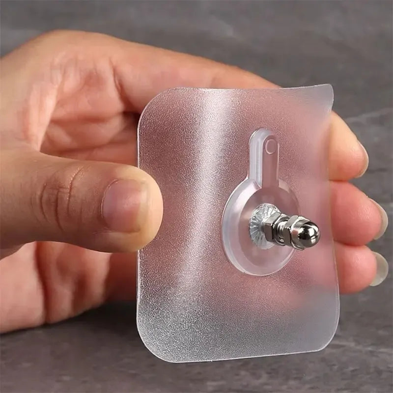 Transparent Self-Adhesive Wall Hooks – Heavy Duty