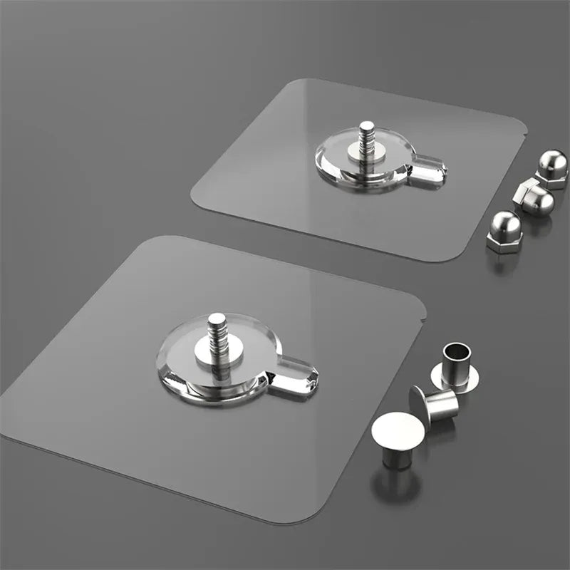 Transparent Self-Adhesive Wall Hooks – Heavy Duty