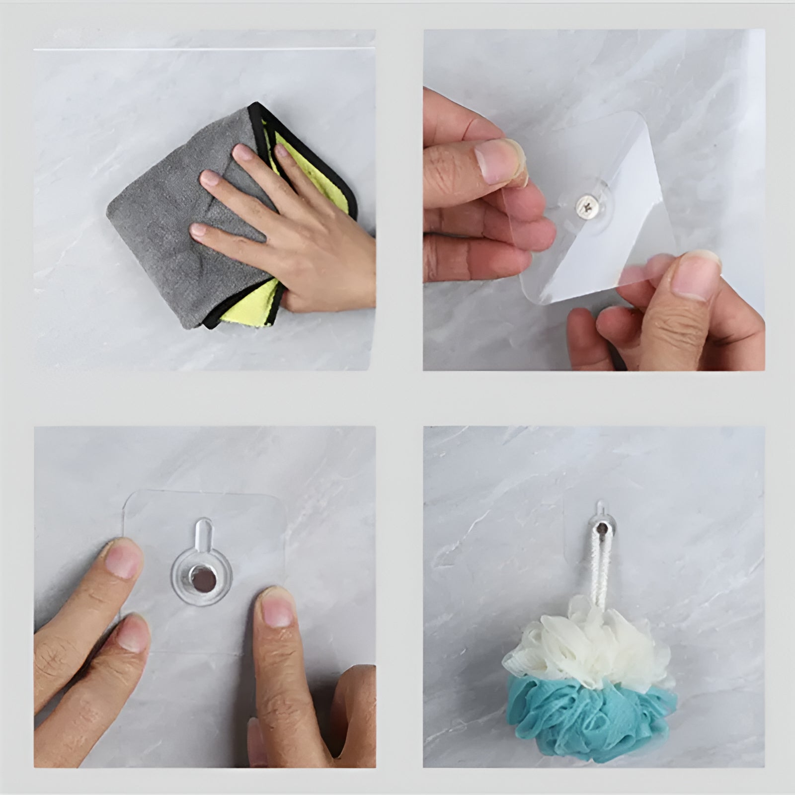Transparent Self-Adhesive Wall Hooks – Heavy Duty
