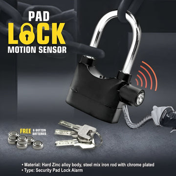 Heavy-Duty Alarm Padlock with 110dB Siren