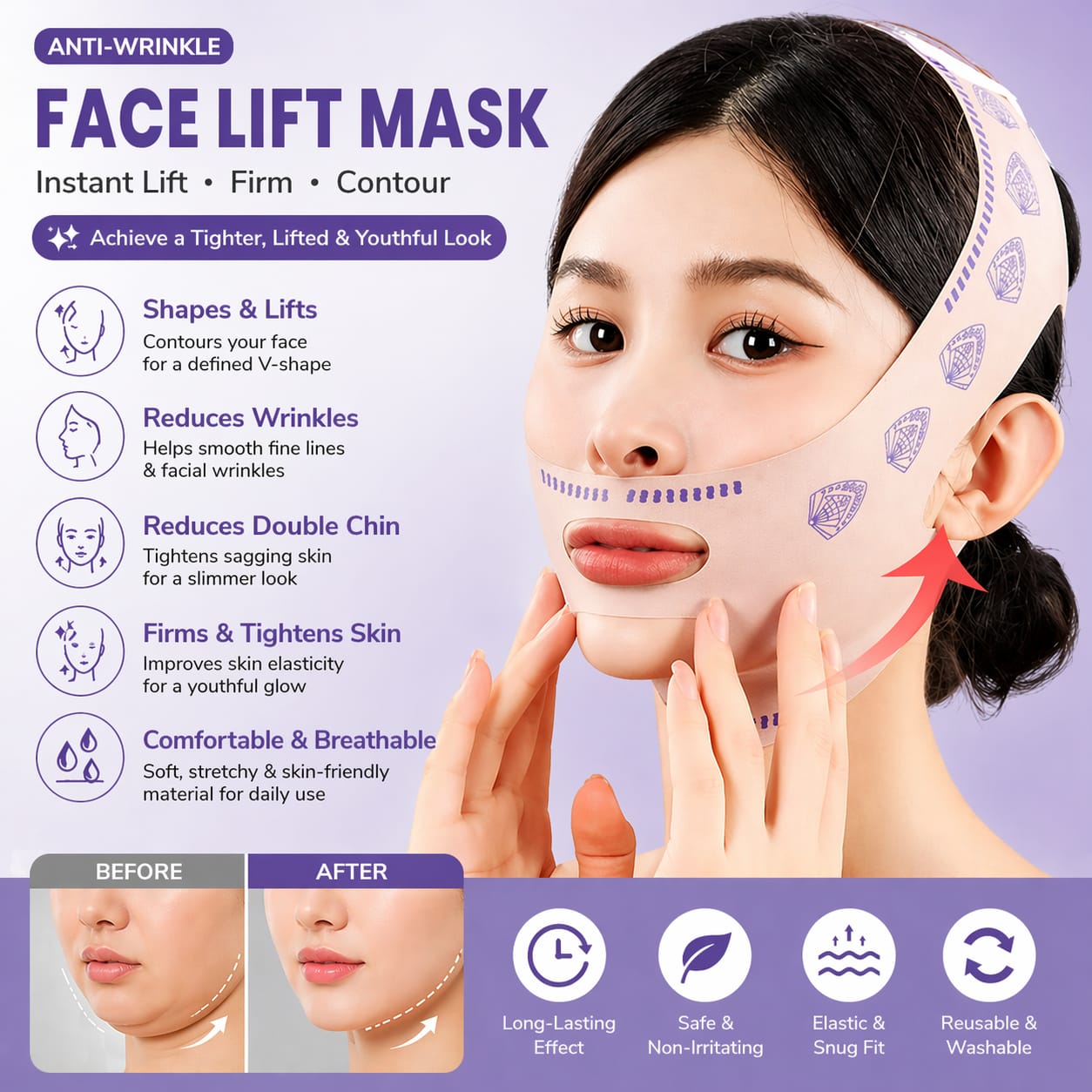 V-Line Face Lift Mask – Anti-Wrinkle Lifting Strap
